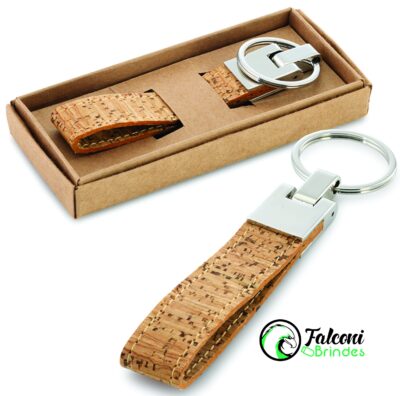 Chaveiro Cortiça e Metal Personalizado