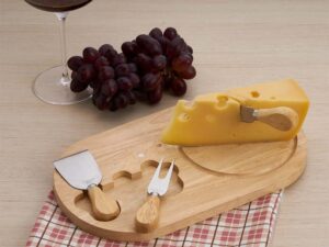 Kit Queijo Personalizado A Laser Na Madeira