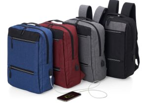 Mochila Em Nylon USB Personalizada